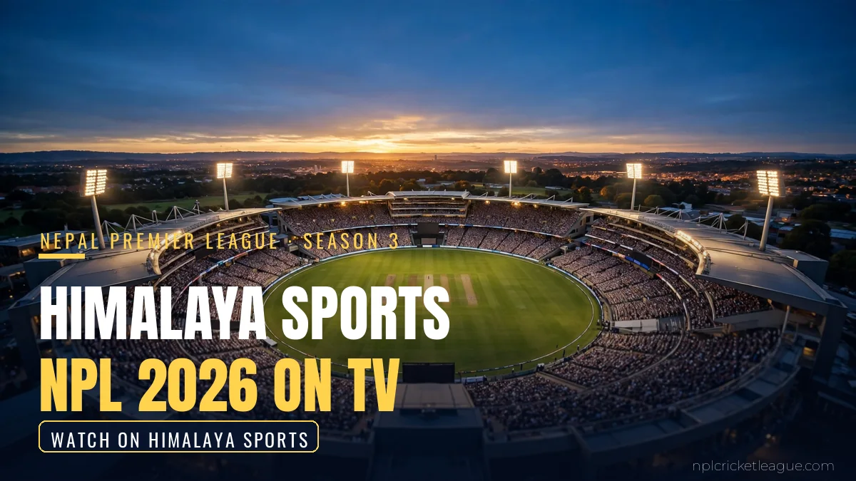 Himalaya Sports NPL 2026: TV channel graphic
