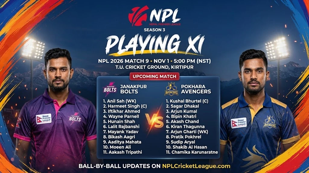 Match 9 Playing XI