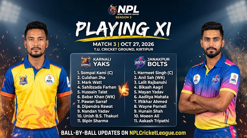 Match 3 Playing XI