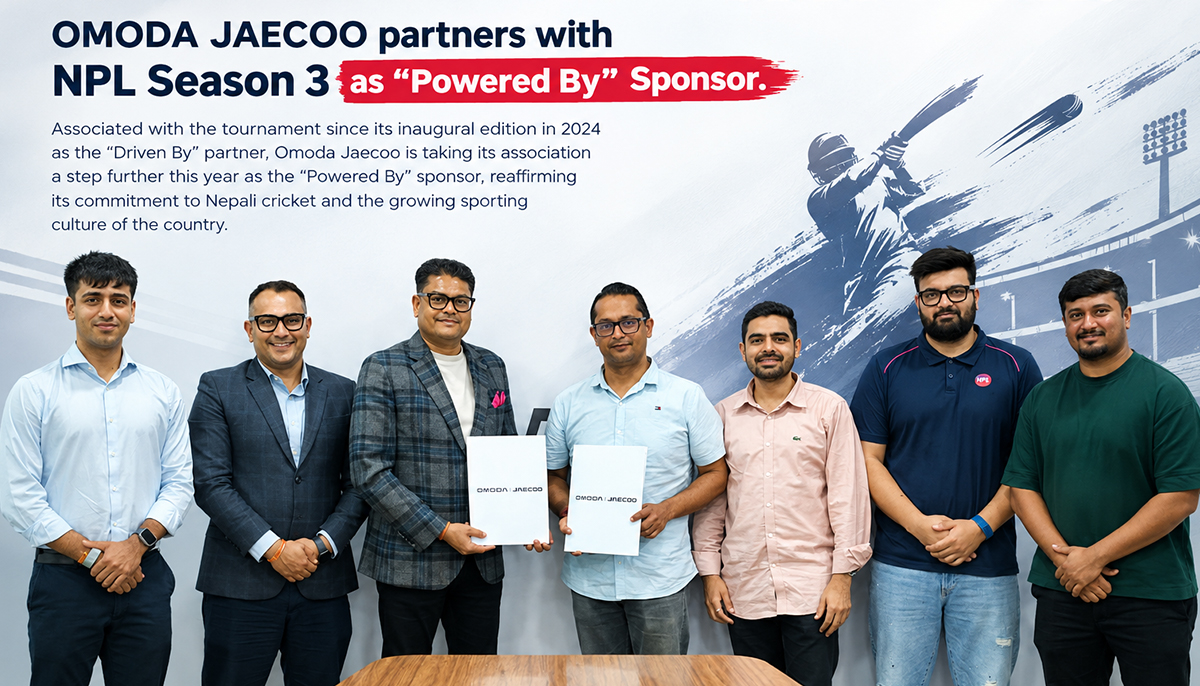 Officials hold the signed agreement at the announcement of Omoda Jaecoo as the Powered By sponsor of NPL Season 3. Photo: SPG Automobiles