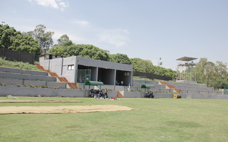 The TU Cricket Stadium ground in Kirtipur, where NPL Season 3 matches are played inside the Tribhuvan University campus. Photo: Ganesh Paudel / Wikimedia Commons (CC BY-SA 3.0)