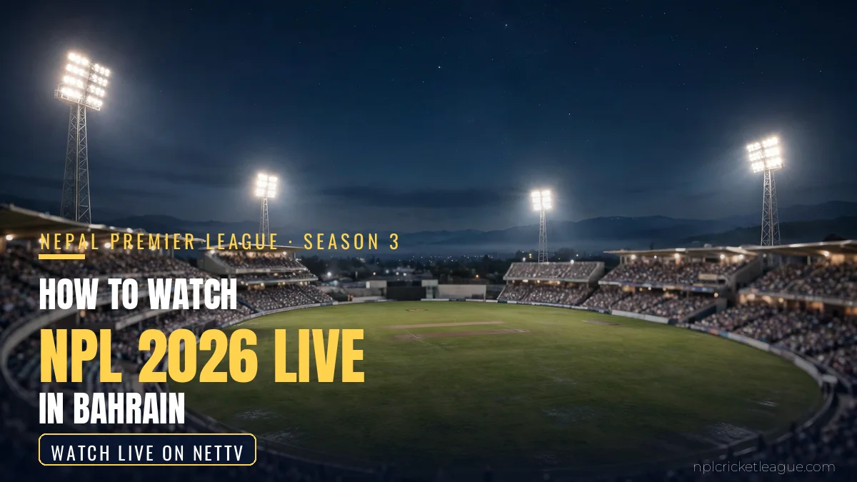 How to watch NPL 2026 live in Bahrain: NetTV streaming graphic