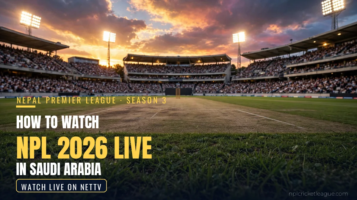 How to watch NPL 2026 live in Saudi Arabia: NetTV streaming graphic