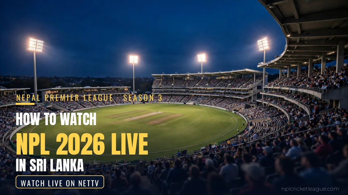 How to watch NPL 2026 live in Sri Lanka: NetTV streaming graphic