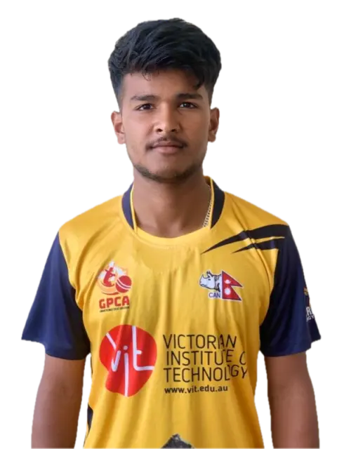 Aprajit Poudel slow left-arm orthodox bowler for Biratnagar Kings